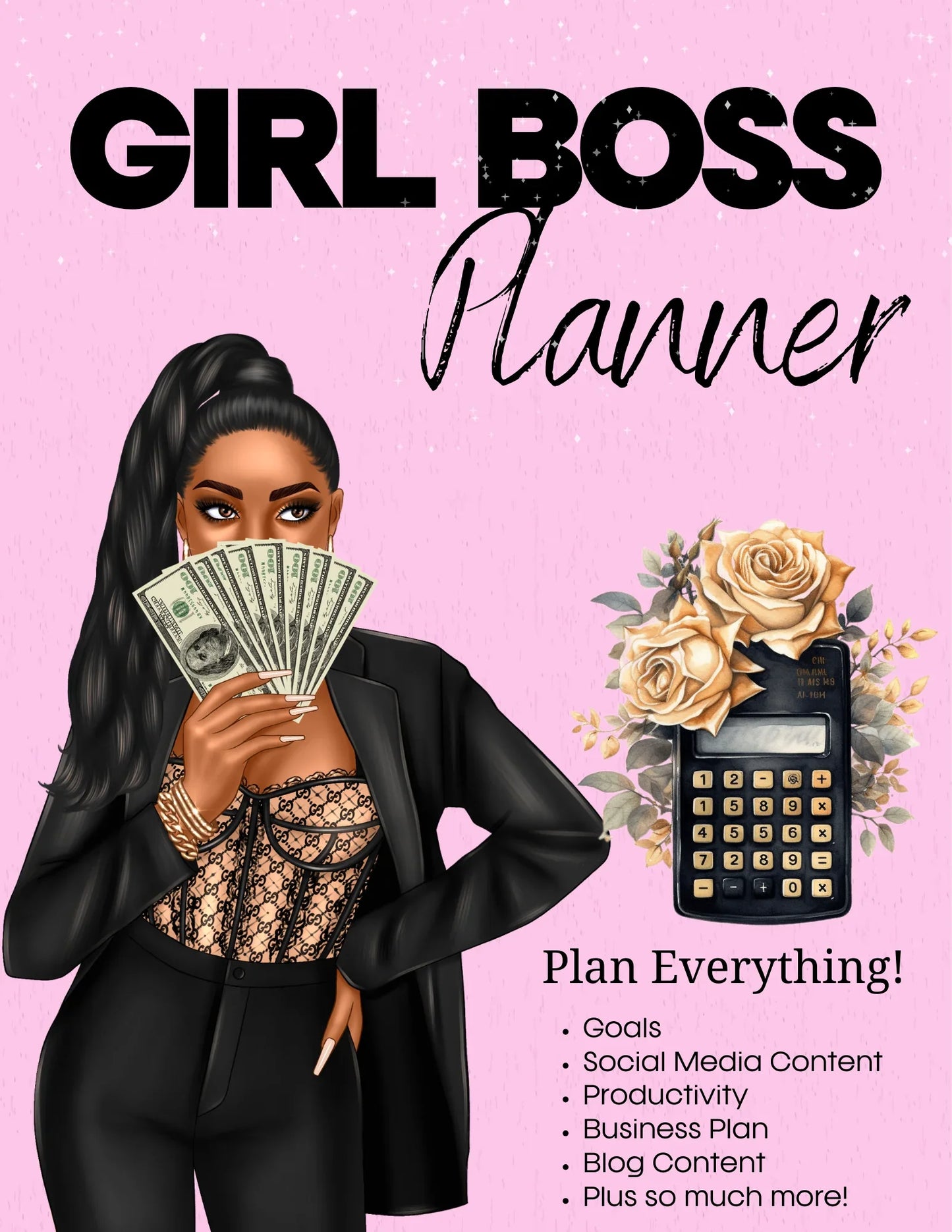 GIRL BOSS Printable Editable Planner