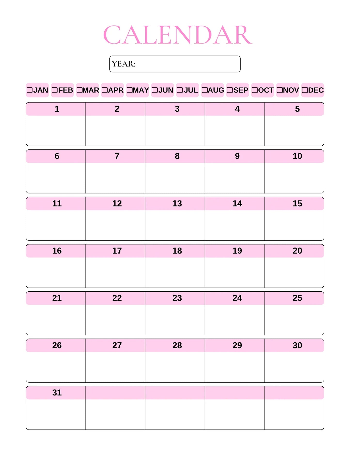 GIRL BOSS Printable Editable Planner