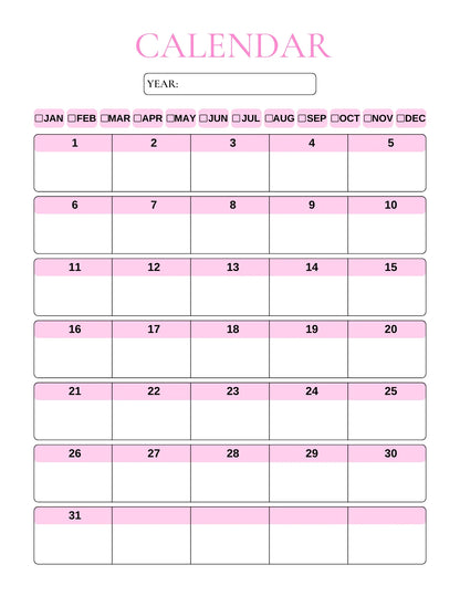 GIRL BOSS Printable Editable Planner