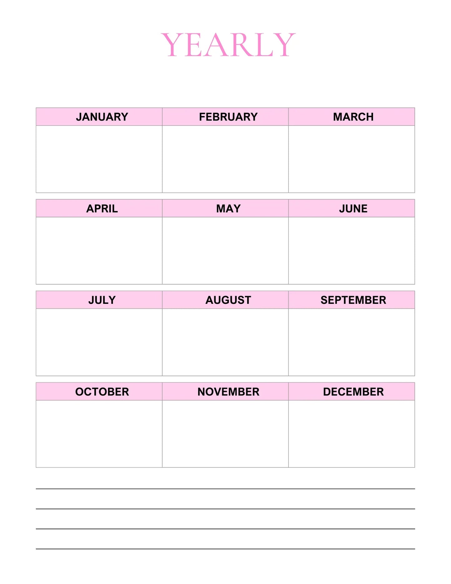 GIRL BOSS Printable Editable Planner