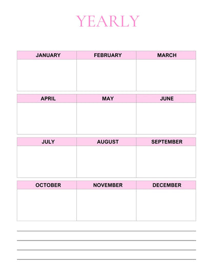 GIRL BOSS Printable Editable Planner