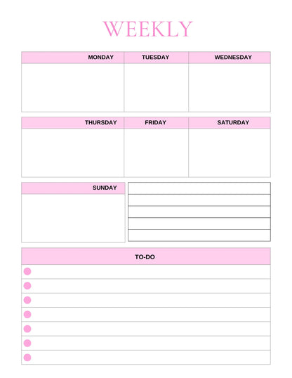 GIRL BOSS Printable Editable Planner
