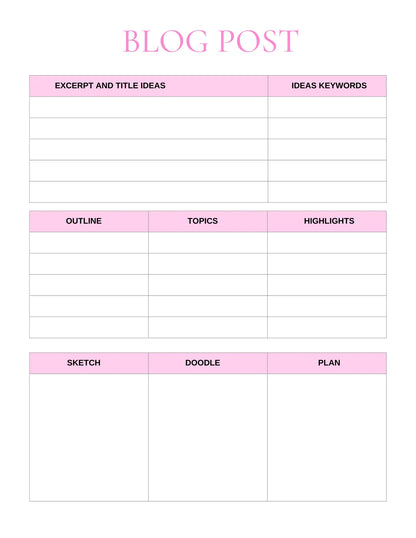 GIRL BOSS Printable Editable Planner