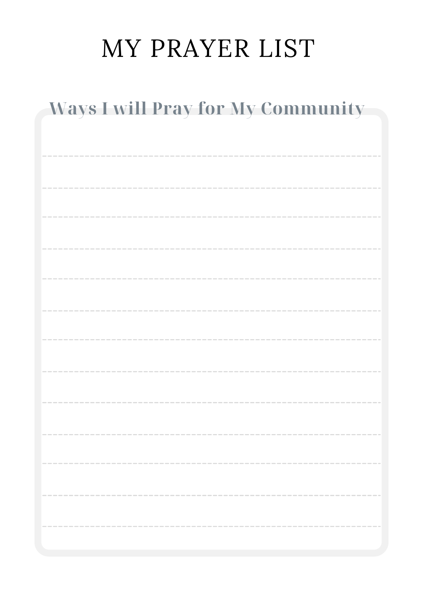 Prayer Warrior Journal