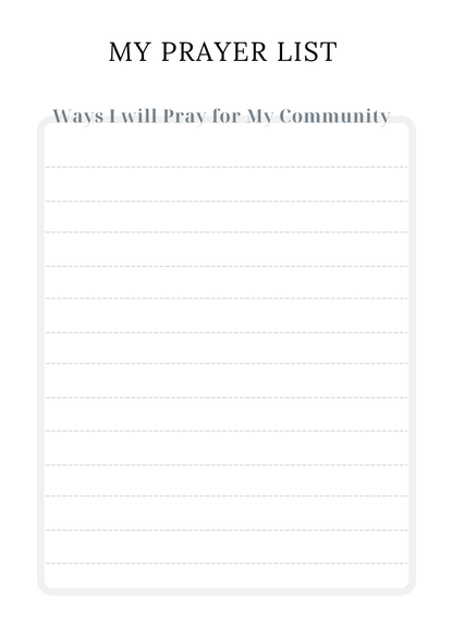 Prayer Warrior Journal
