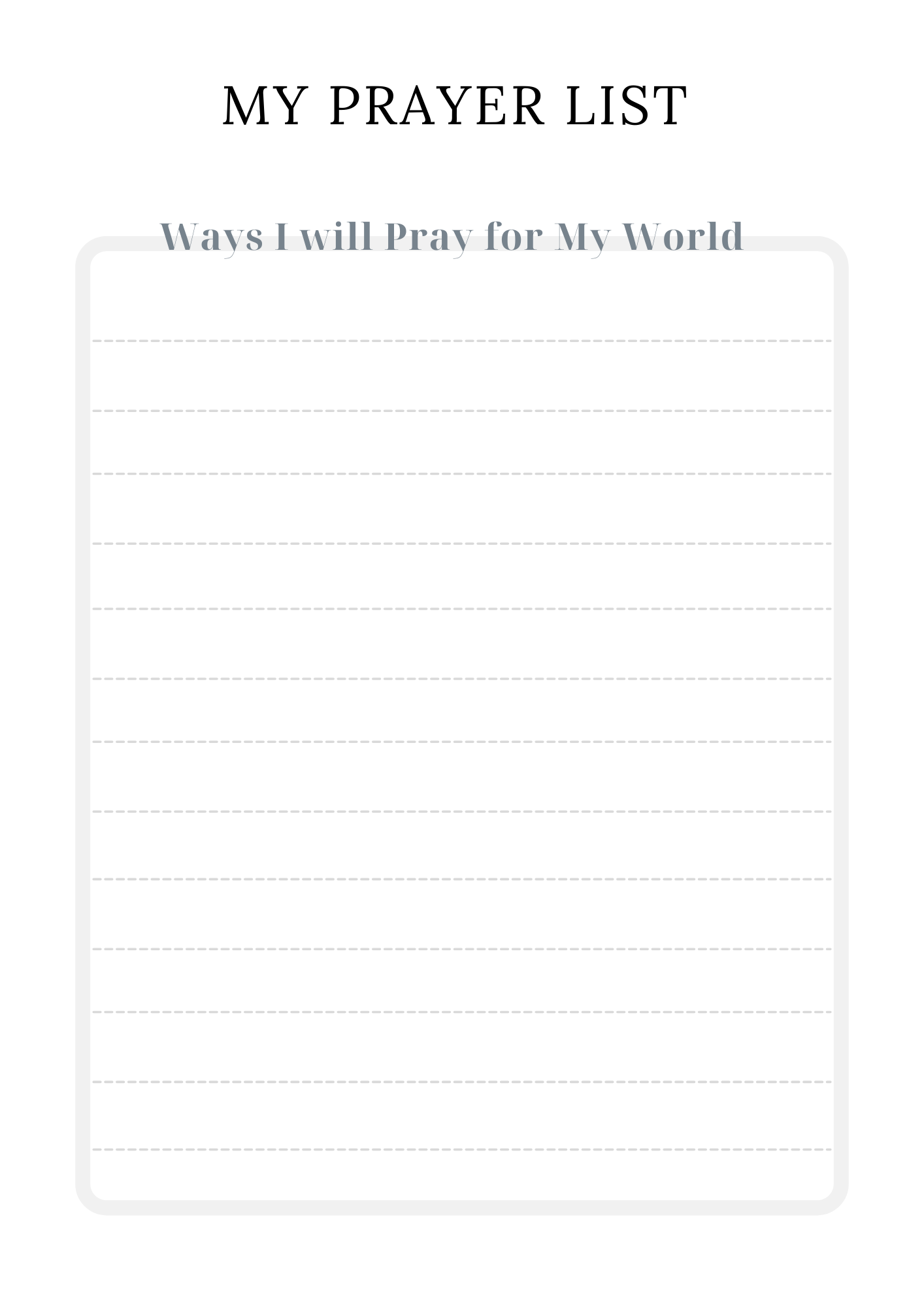Prayer Warrior Journal