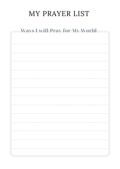 Prayer Warrior Journal