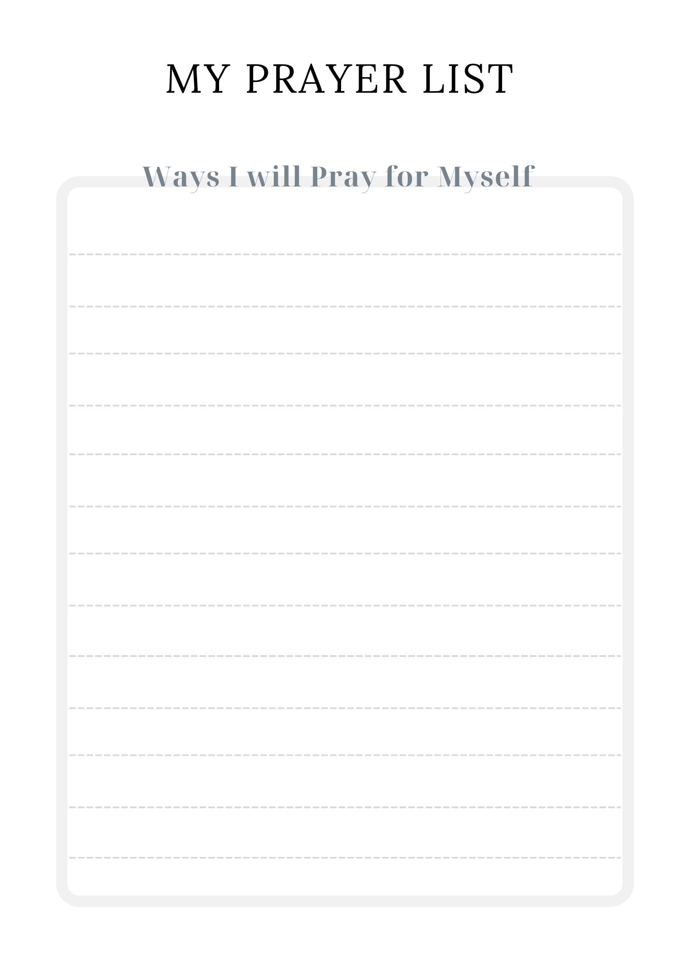 Prayer Warrior Journal