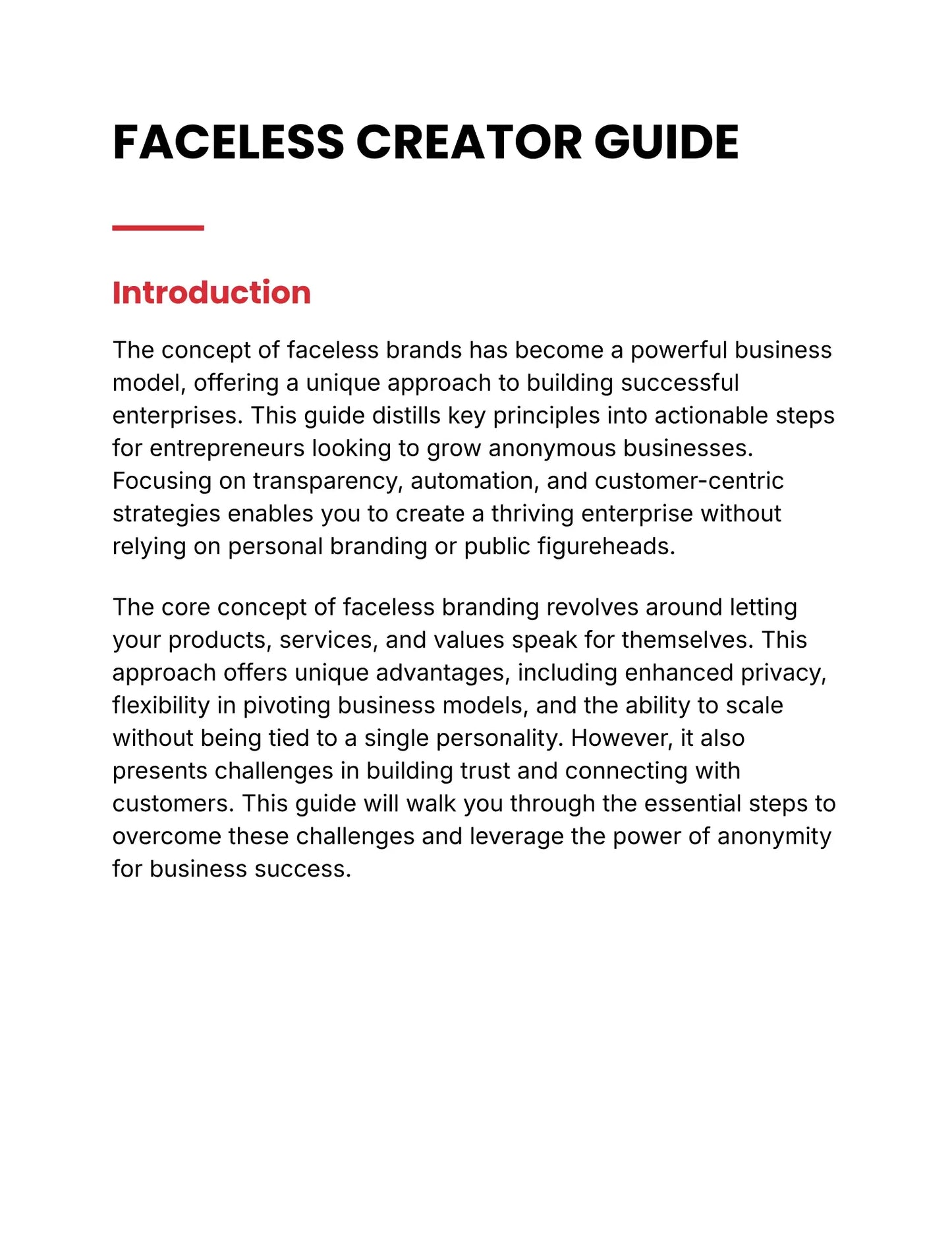 Faceless Creator