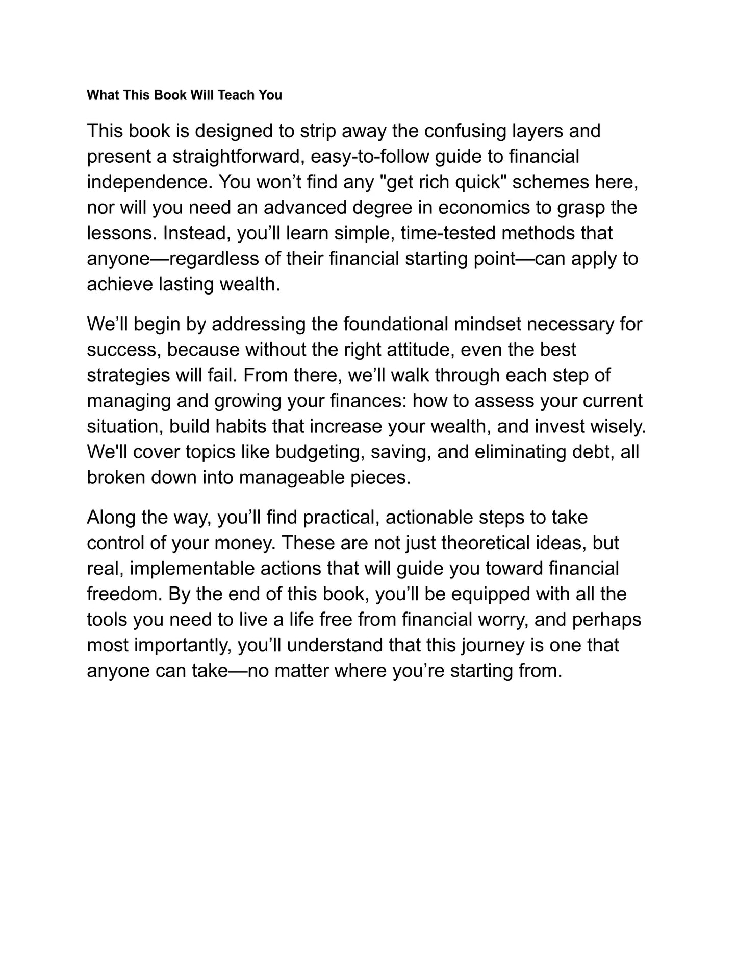 Financial Freedom Simplified