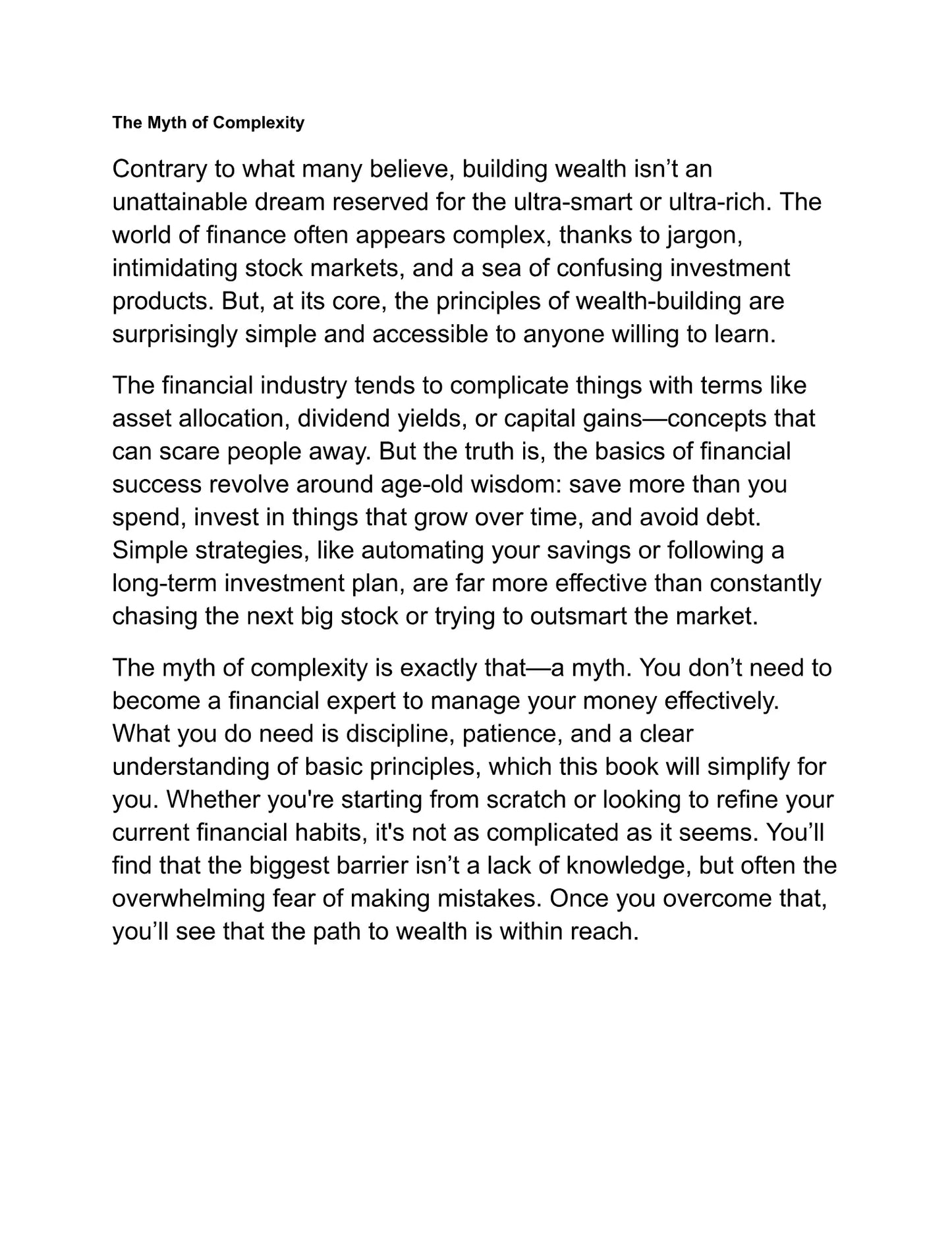 Financial Freedom Simplified