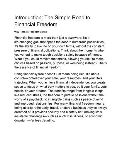 Financial Freedom Simplified