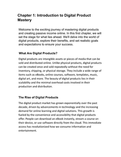 Mastering Digital Products