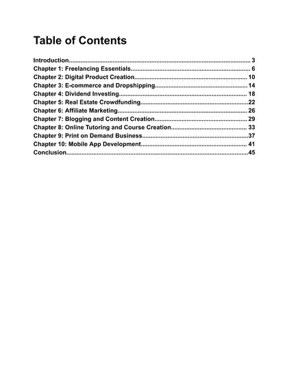 Extra Income Strategies