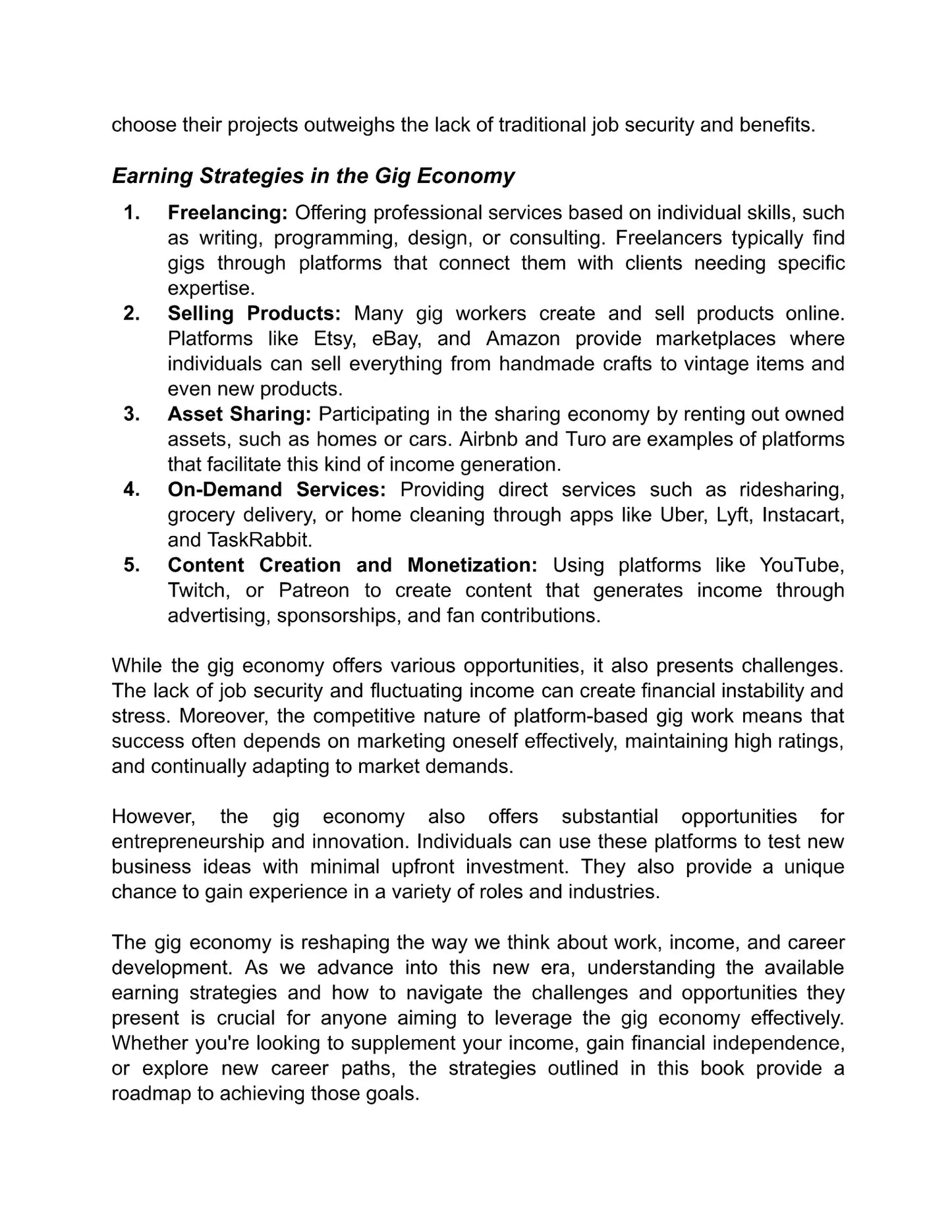 Extra Income Strategies